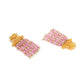 Long Layered Earrings with Elephant Motifs (Pink) - Ruby Raang - Swadesiicart