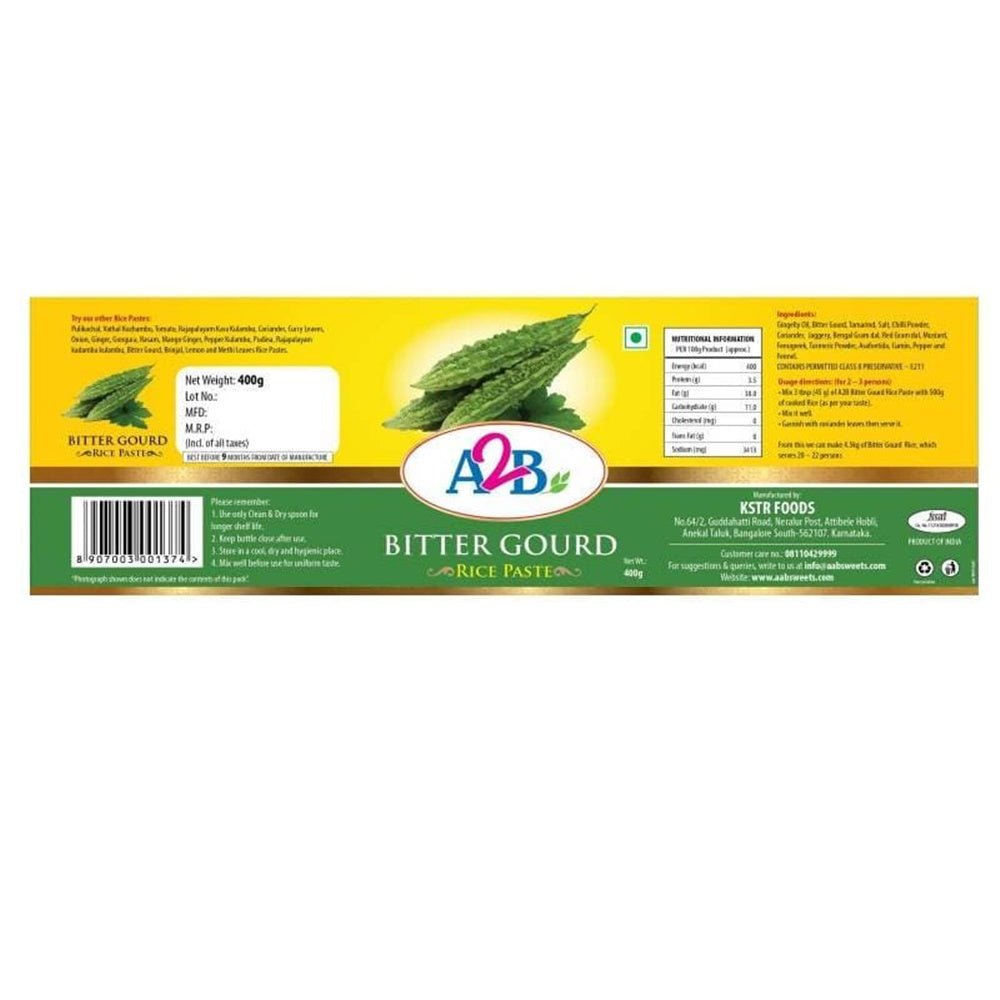 A2B - Adyar Ananda Bhavan Bitter Gourd Rice Paste - Swadesiicart