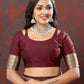 Lorenvalley Fashion Maroon Soft Silk Woven Design Gold Zari Weaving Saree - Swadesiicart