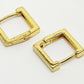 NVR Men's Gold-Polished Geometric Shape Stainless Steel Hoop Earrings - Swadesiicart