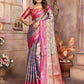 Anaita Lavender Tissue Silk With Zari Weaving Saree With Blouse