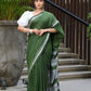 Beatitude Green Cotton Handloom Saree