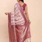 Shree Shyam Fashion Linen Cotton Purple Saree