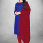 Blue Cotton Printed Unstitched Dress Material - Amara