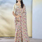 Off White Georgette Designer Printed Ready to Wear Saree - Samyana | Swadesiicart