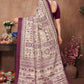 Aafreen Partywear Designer Purple Khadi Fancy Saree