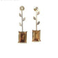 Bling Accessories Swarovski Light Color Topaz Stone 92.5 Sterling Silver Leaf Earrings | Swadesiicart