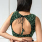 Amodini Designer Studio Women's Velvet Green Sleeveless Blouse