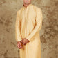 Bluesaanchi Men's Handloom Embroidered Bisque Kurta Set | Swadesiicart