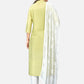 NOZ2TOZ Women Lime Green Kurta With Pant & Dupatta (3pcs set) - Swadesiicart