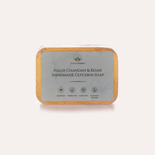 PrakritPurity Haldi Chandan & Kesar Handmade Glycerin Soap | Swadesiicart