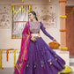 Blue Rayon All over Print with Embroidery Patch Work Navratri Lehenga Choli with Dupatta - Raas
