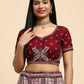 Maroon Fancy Net Sequence Embroidered Lehenga Choli with Dupatta - Dhara | Swadesiicart