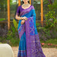 Shree Shyam Fashion Blue Soft Silk Saree