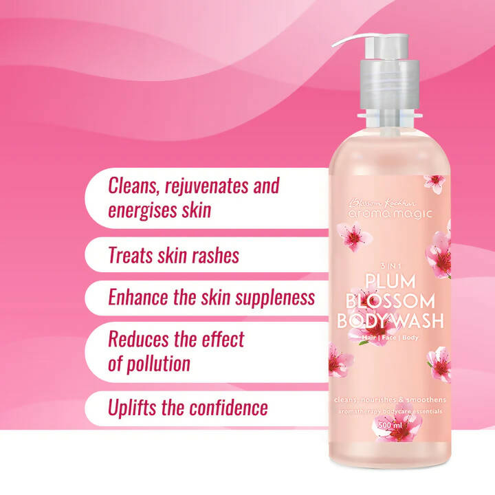 Blossom Kochhar Aroma Magic 3-in-1 Plum Blossom Body Wash | Antioxidant Aromatherapy Body Wash for Soft Skin - Swadesiicart
