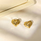 Golden Heart Studs - Ruby Raang | Swadesiicart