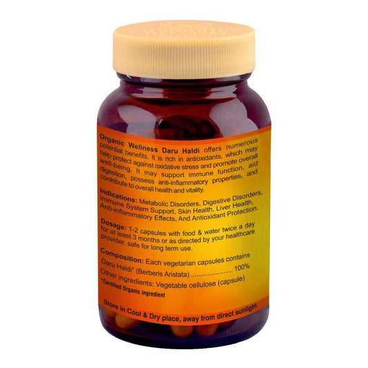 Organic Wellness Daru Haldi Vegetarian Capsules - Swadesiicart