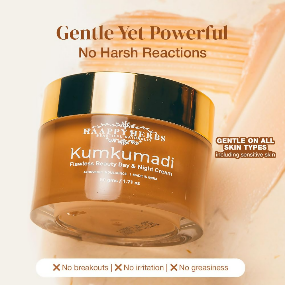 Haappyherbs Kumkumadi Flawless Beauty Day & Night Cream - Swadesiicart