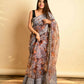 Vamsee Grey Organza Saree - Swadesiicart
