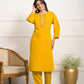 Festive Wear Ethnic YellowViscose Chanderi Stitched Suit With Dupatta - Tanisha | Swadesiicart