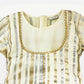 Ahalyaa Cream Crepe Gold Foil Printed Kids Kurta with Jacket For Girls | Swadesiicart