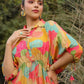 Women's Casual Fashionable Multi Mull Cotton co-ord set - Anya - Swadesiicart