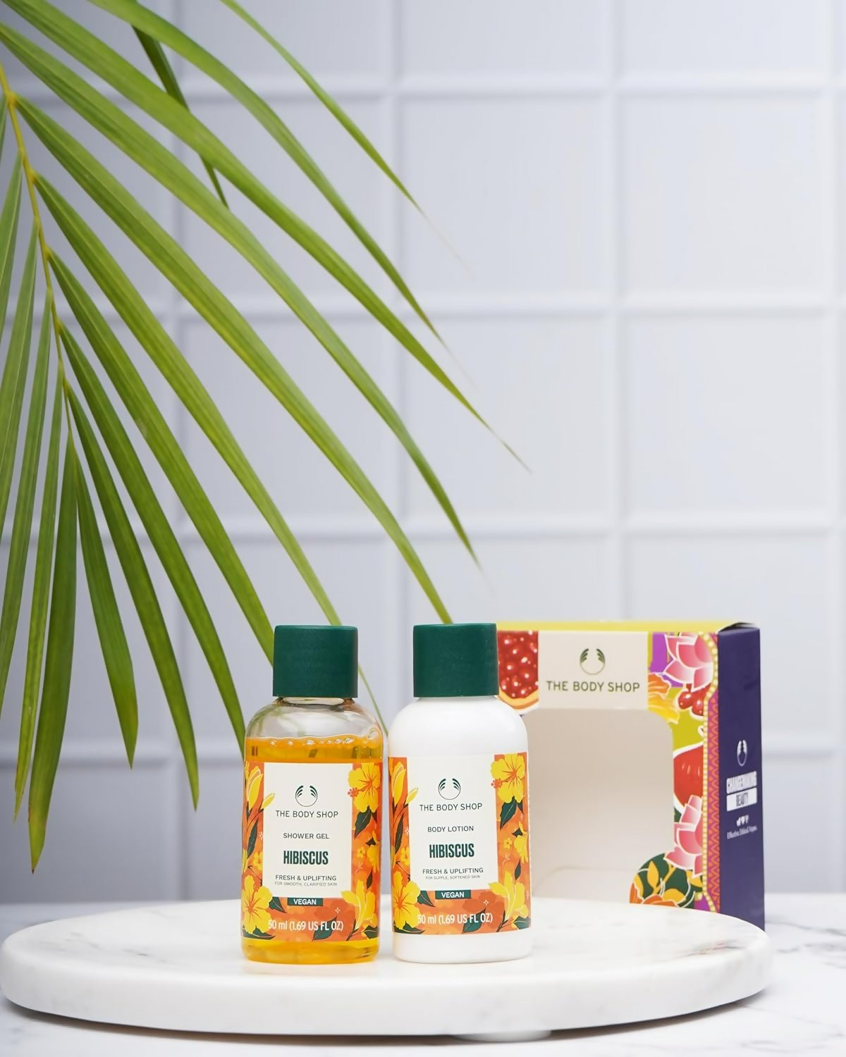 The Body Shop Hibiscus Shower Gel & Body Lotion Gift Set - Swadesiicart
