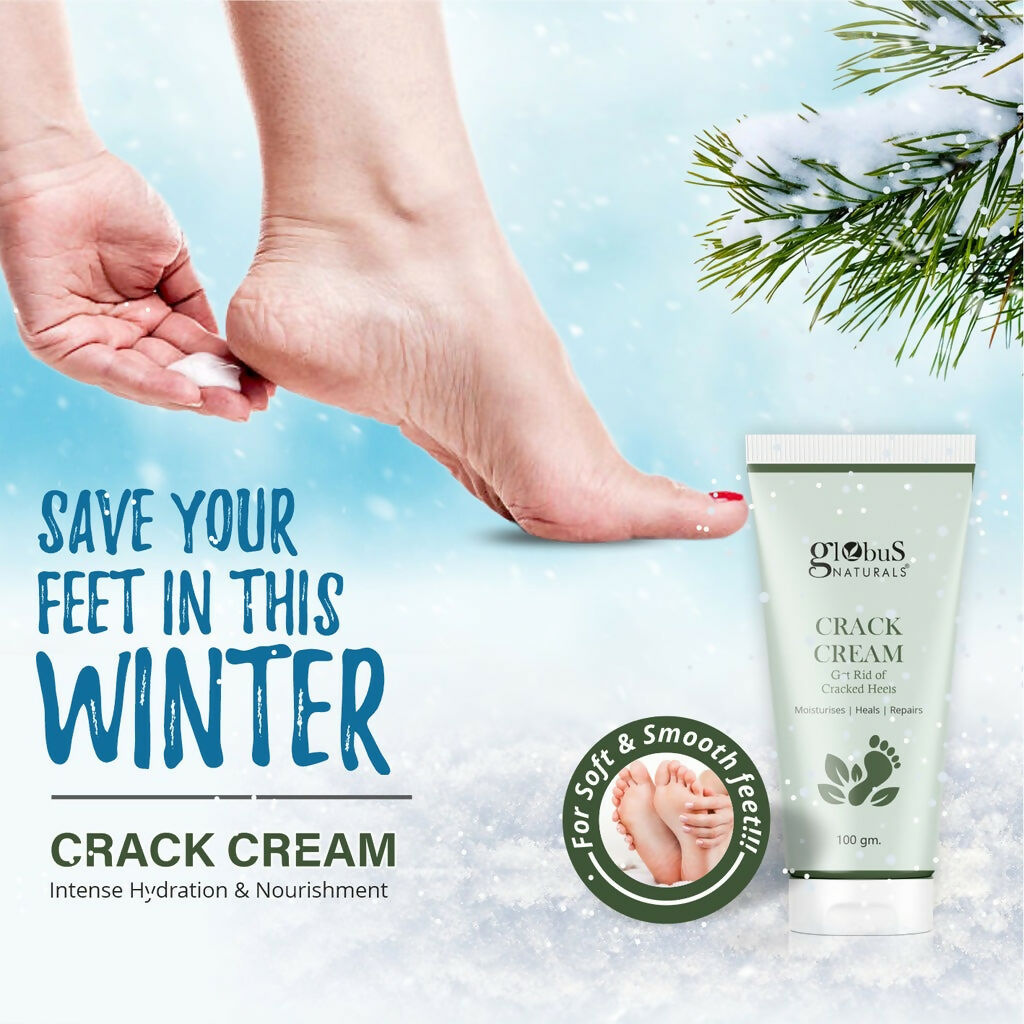 Globus Naturals Crack Cream for Dry & Cracked Heels & Feet | Swadesiicart