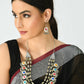 Mominos Fashion Johar Kamal Handicraft Finish Kundan Work Long Necklace For Women (Multi) | Swadesiicart