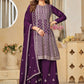 Chinnon Purple Embroidered Palazzo Salwar Suit - Emponline | Swadesiicart