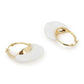 White Mother of Pearls Stone Earrings- Ruby Raang | Swadesiicart