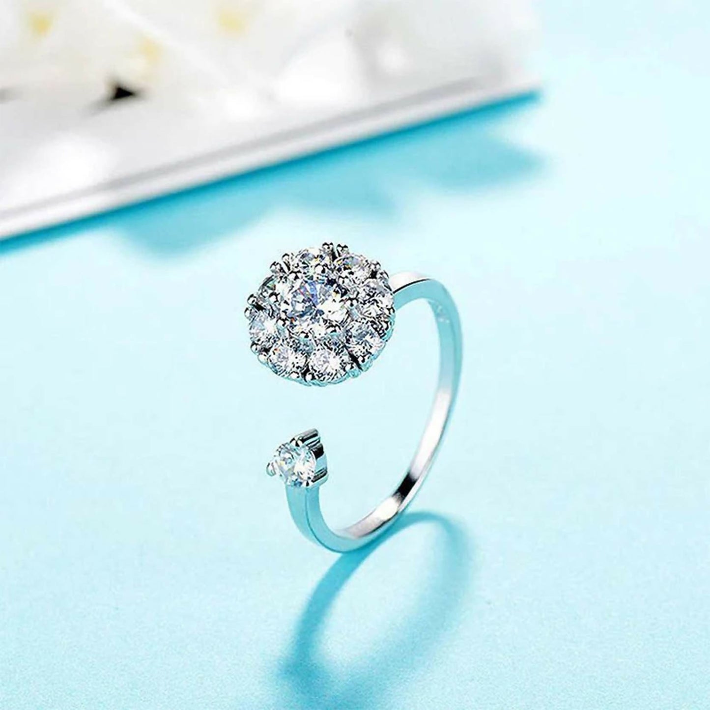 Joban Fashion Silver Brass Adjustable Ring | Swadesiicart