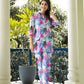 Casual Fashionable Multi Muslin Cotton co-ord set - Manya - Swadesiicart