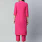 Ahalyaa Womens Pink Crepe Printed Kurtas | Swadesiicart
