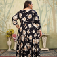 Jyoti Fashion Women's Black Rayon Floral Print with Sequins Designer Anarkali Set | Swadesiicart
