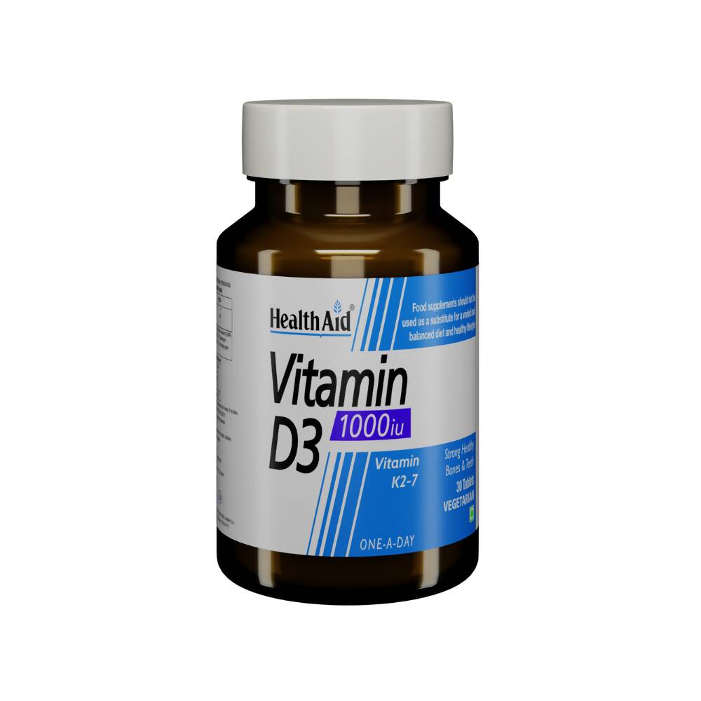 HealthAid Vitamin D3 1000 iu Tablets - Swadesiicart