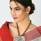 Mominos Fashion Johar Kamal Oxidised Silver-Plated Brass Finish Ganesha Long Necklace For Women | Swadesiicart