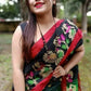 Exclusive Collection Black Beautiful Handloom Silk Cotton Saree - Swadesiicart
