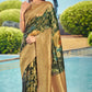 Exclusive Collection Wedding Green Golden Collection Banarasi Silk Saree With Rich Pallu - Swadesiicart