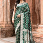 Joban Fashion Emerald Green Banarasi Katan Pure Handloom Banarasi Silk Saree | Swadesiicart
