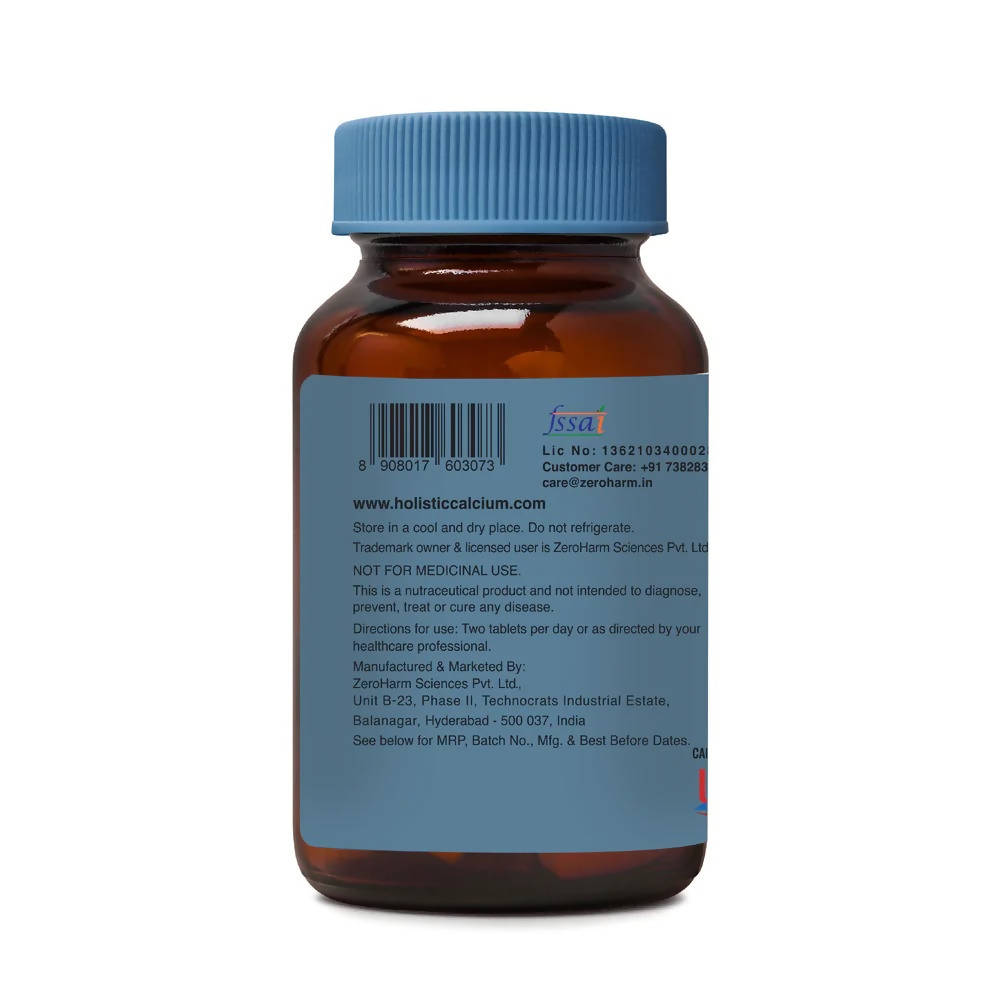 Zeroharm Holistic Calcium + Curcumin Tablets - Swadesiicart