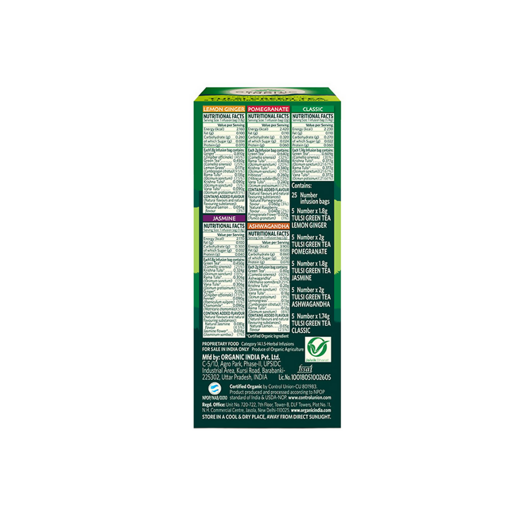 Organic India Tulsi Green Tea Favourites | Certified Organic Herbal Tea Variety Pack - Swadesiicart