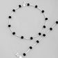 VOJ Set of 2 Silver Plated With Black Beads Anklet - Swadesiicart