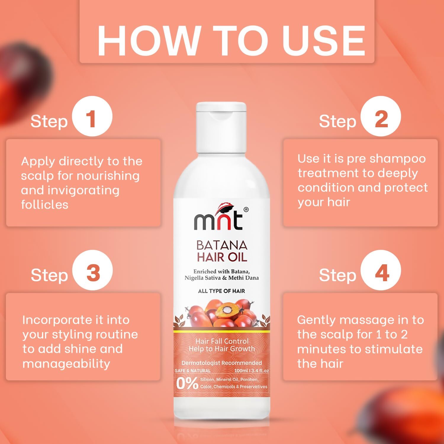 MNT Batana Hair Oil - Swadesiicart