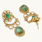 Nuyug 22K Gold-Plated Kundan Studded Faux Jasper Stone Necklace Set | Swadesiicart