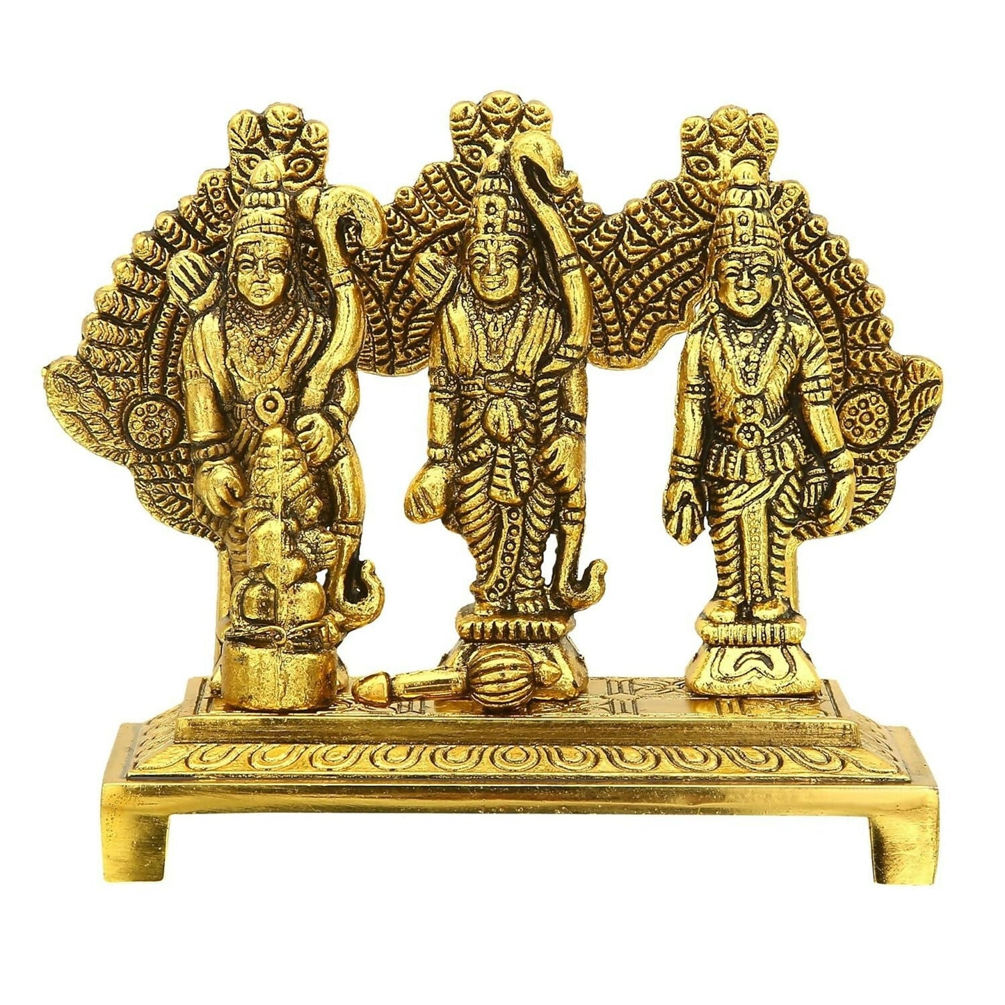Craftam Metal Shri Ram Darbar With Hanuman Ji - Swadesiicart