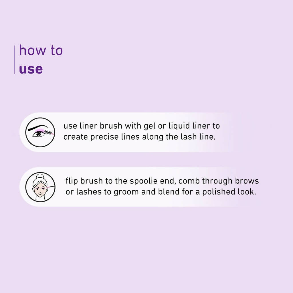 Plum Soft Blend Liner & Spoolie Brush Easy Pick-up 06 - Swadesiicart