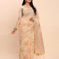 Shree Shyam Fashion Linen Cotton Off White Saree