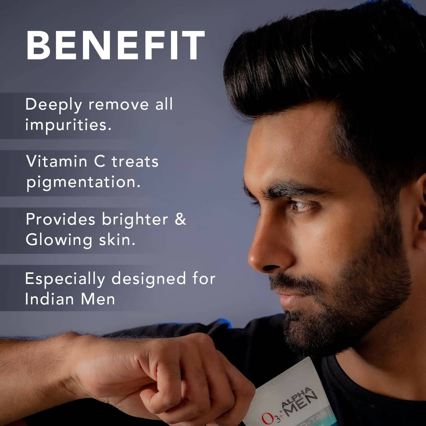 Professional O3+ Alpha Men Bright Glow Face Wash - Swadesiicart