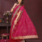 Ai Fashion Magenta Georgette Digital Print Party Wear Saree